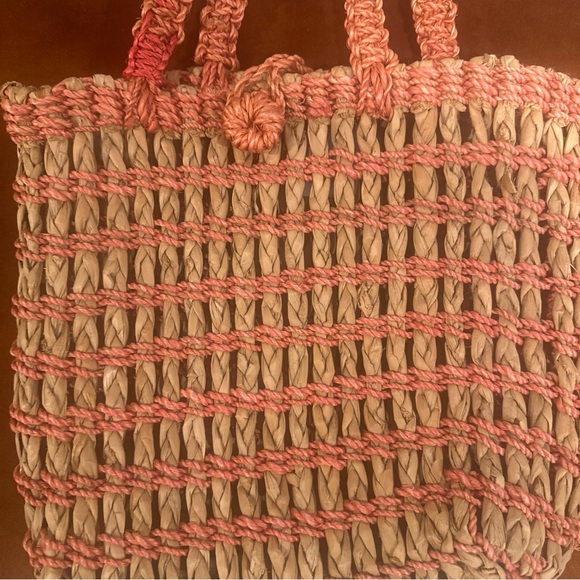 Straw Raffia Small Tote Spring Summer Ann Taylor Loft - Picture 3 of 10